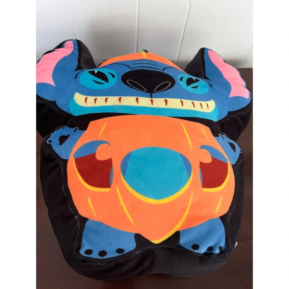 Disney Lilo & Stitch Halloween Pumpkin Plush Decorative Pillow 14in Northwest